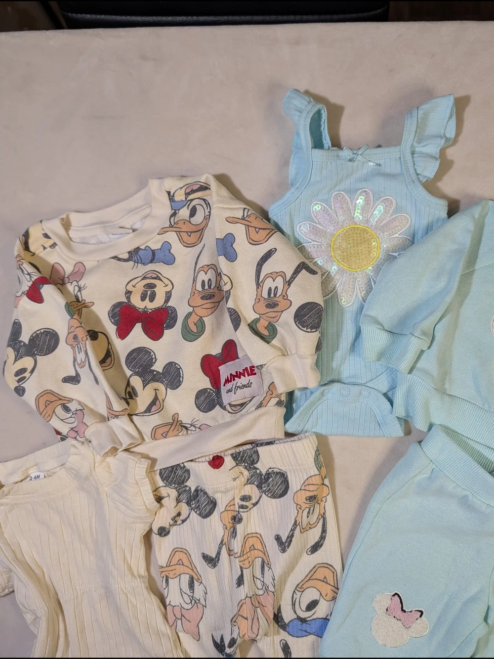 Official Disney Baby Bundle - Sweater & Pant Sets With Bonus Bodysuit